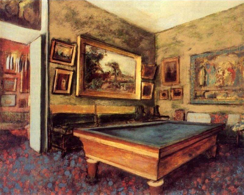 Edgar Degas The Billiard Room at Menil-Hubert